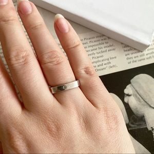 Vintage Sterling Silver & Diamond Ring